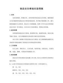 食品安全事故應急預案、處置方案匯編（17頁(yè)）docx