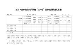 建設項目職業(yè)病防護設施“三同時(shí)”監督檢查情況匯總表docx