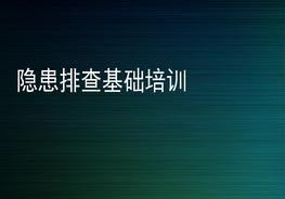 隱患排查基礎培訓實(shí)操手冊pptx