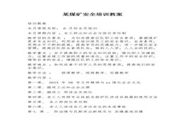 某煤礦安全培訓教案(20頁(yè))docx