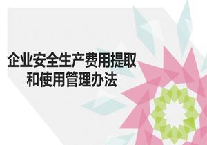 企業(yè)安全生產(chǎn)費用提取和使用管理辦法pptx