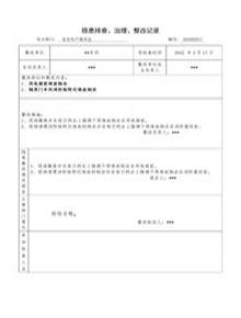 隱患排查、治理、整改記錄-樣本doc