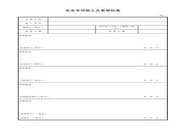 安全專(zhuān)項施工方案審批表xls