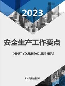 2023年安全生產(chǎn)管理工作要點(diǎn)(9頁(yè))docx