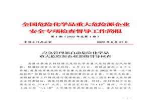 【預覽用】全國危險化學(xué)品重大危險源企業(yè)專(zhuān)項檢查督導工作簡(jiǎn)報(第1期)pdf