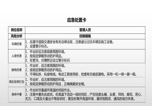 施工類(lèi)各崗位應急處置卡(20頁(yè))pptx
