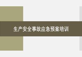 生產(chǎn)安全事故應急預案培訓pptx