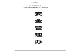 房建工程安全管理方案doc