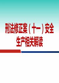 《刑法修正案》(十一)安全生產(chǎn)相關(guān)解讀(49頁(yè))pptx