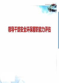 領(lǐng)導干部安全環(huán)保履職能力評估(40頁(yè))pptx