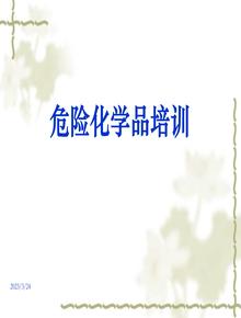 危險化學(xué)品培訓ppt
