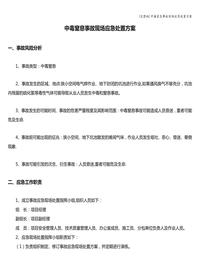 中毒窒息事故現場(chǎng)應急處置方案doc