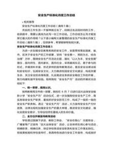 安全生產(chǎn)標準化月度工作總結docx
