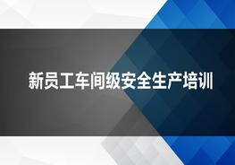 新員工車(chē)間級安全生產(chǎn)培訓pptx