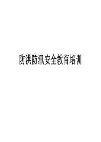 防洪防汛安全教育培訓(23頁(yè))ppt