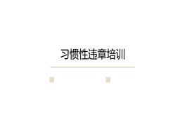 習慣性違章培訓pptx