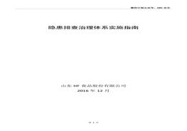 山東HF食品股份有限公司隱患排查治理體系實(shí)施指南doc