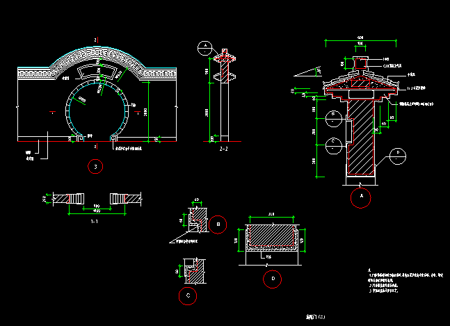 徽派建筑細部構造詳圖CAD版.dwg